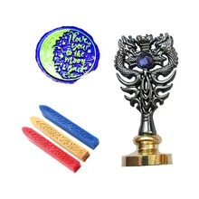 Подпись индивидуальная восковая печать комплект печатей я люблю Луны сзади Металл Дракон ручка Винтаж Свадебные Приглашения(дракон черный