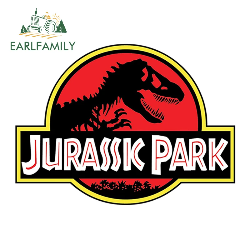 

EARLFAMILY 13cm x 12.4cm for Jurassic Park Vinyl Decal Sticker Dinosaur Van Car Styling Bumper Window Helmet Decor Car Stickers