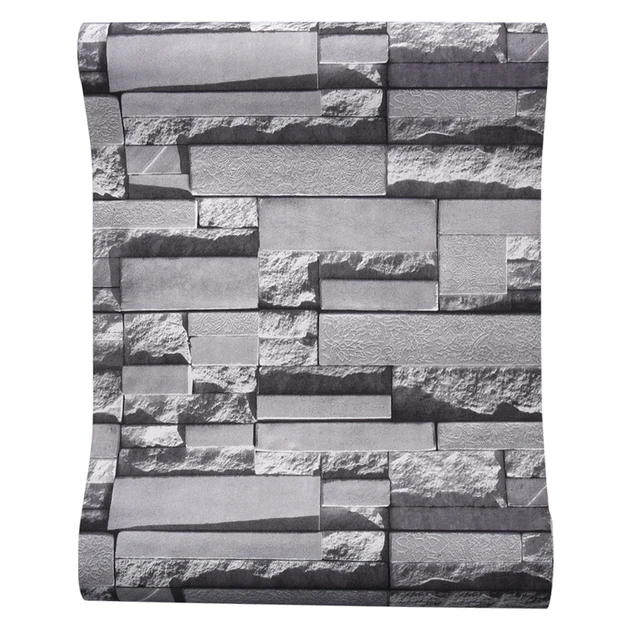Modern Stacked Brick Wallpaper For Living Room - Image 5