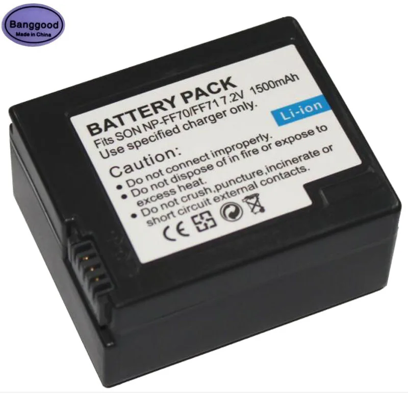 Batterie Neuve NP-FF70 / NP-FF71 Compatible SONY DCR-IP45E, DCR-IP55, DCR-IP55E, DCR-IP200K - Remplacement Générique