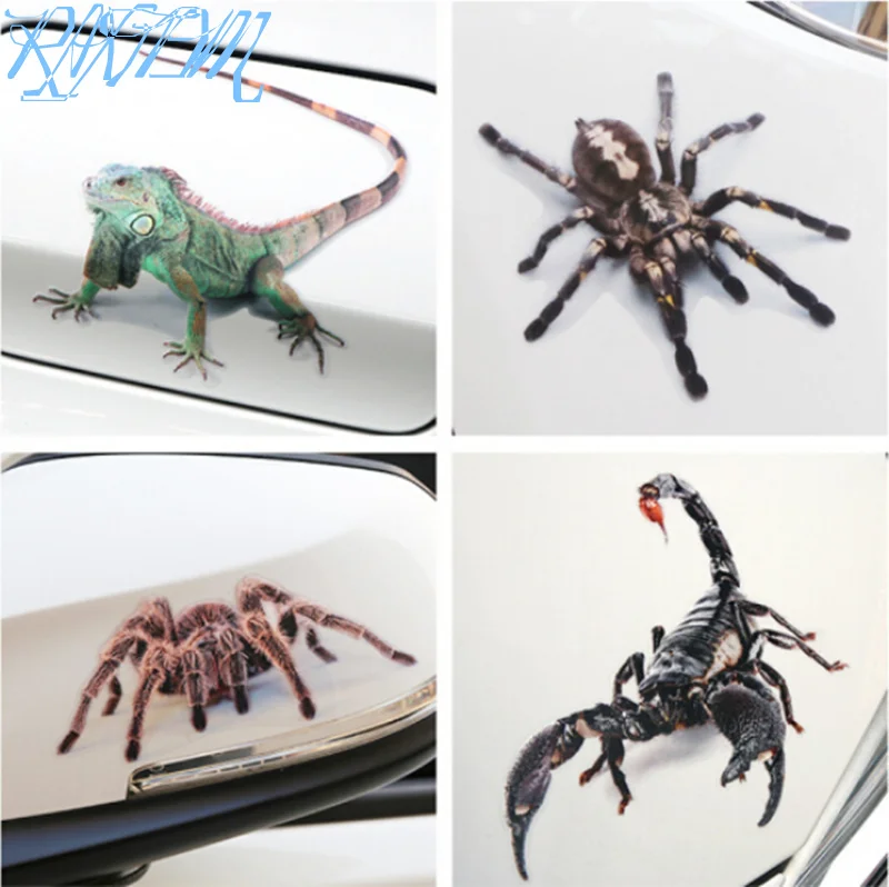

3D Car Sticker Animals Bumper Spider Gecko Scorpions For Seat LEON ST FR FR+ CUPRA Ibiza Altea Cordoba Toledo Alhambra Arona