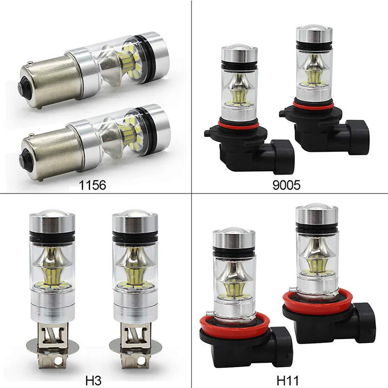 

2Pcs H8 H11 H16 LED Bulbs H10 HB3 9005 HB4 9006 H4 H7 LED Fog Light Bulb 6000k White/3000k Golden Yellow