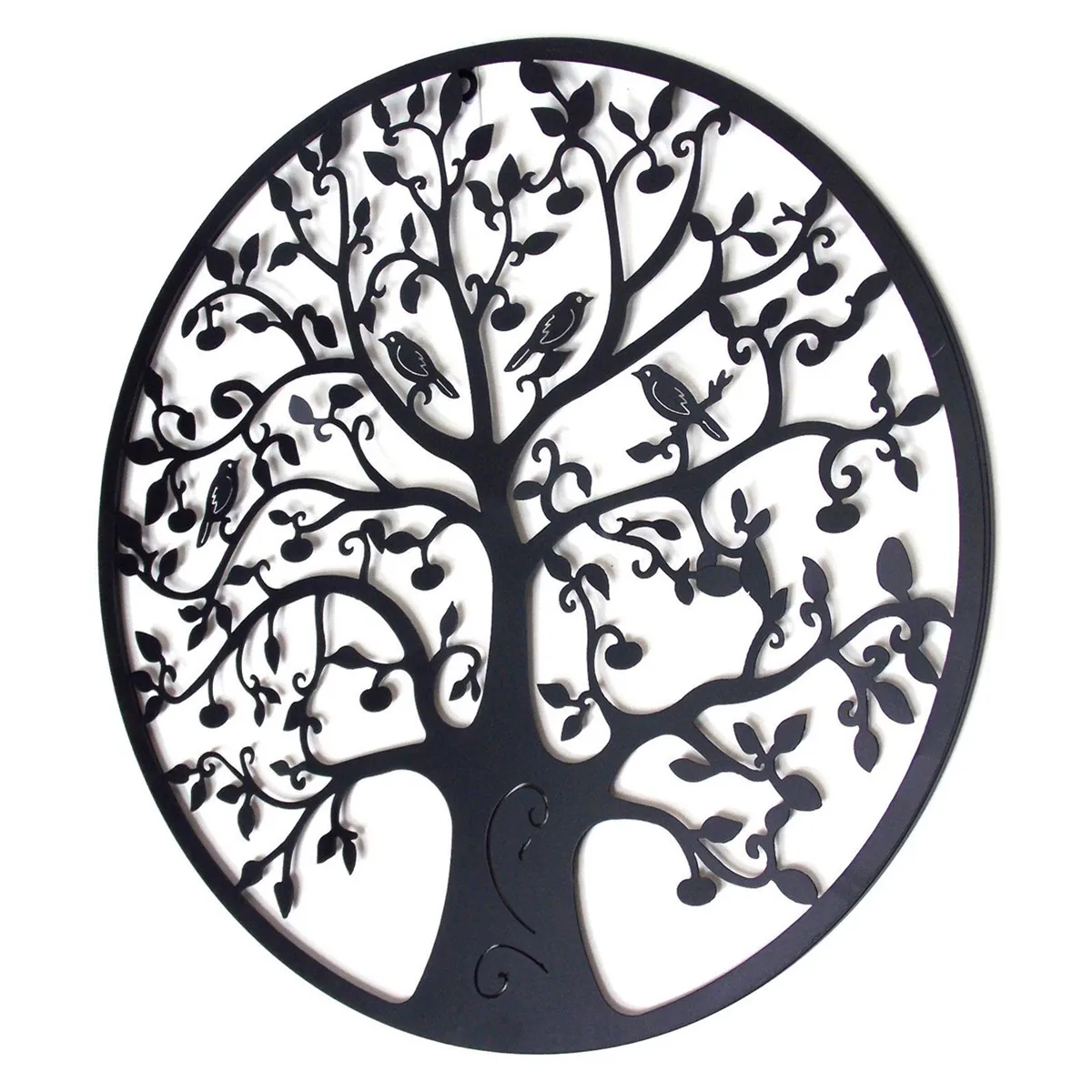 Круглые навесные Декорации для стен диаметр 60 см Дерево жизни железное искусство домашний подвесной орнамент железное дерево декор на стену