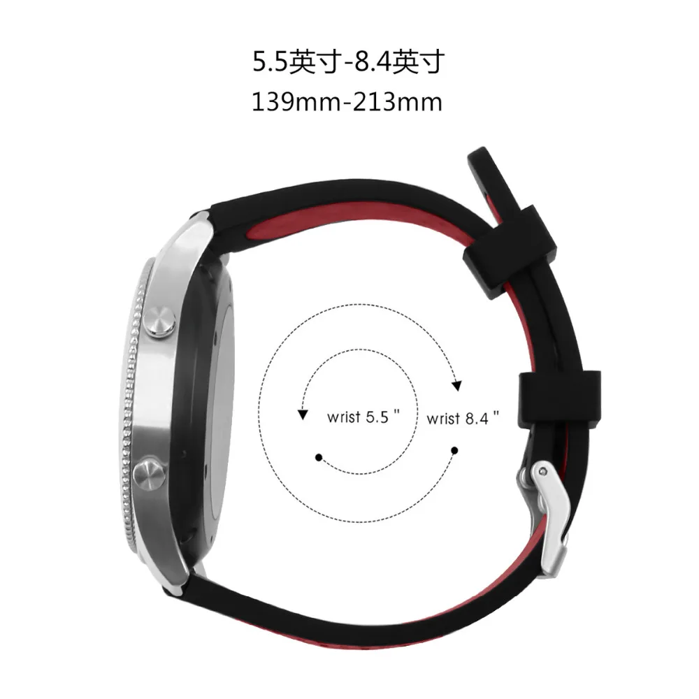 Для samsung galaxy watch 46 мм gear S3 Frontier/классический ремешок силиконовый huawei watch GT 2 браслет 22 мм ремешок galaxy watch band