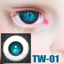 1 Pair of Eyes Eyeballs Round Doll Accessories Doll Eyeballs 14mm/ 16mm glass Eyeballs for Doll TW-01