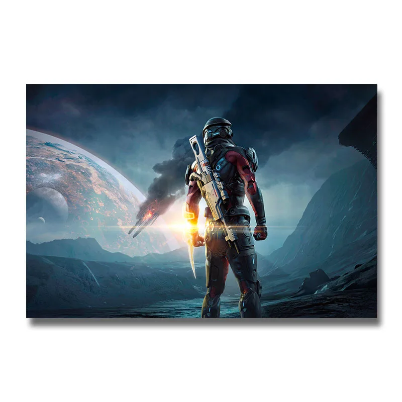 Mass Effect 2 3 4 игра Шелковый плакат настенная Художественная печать 12x18 24x36 дюймов