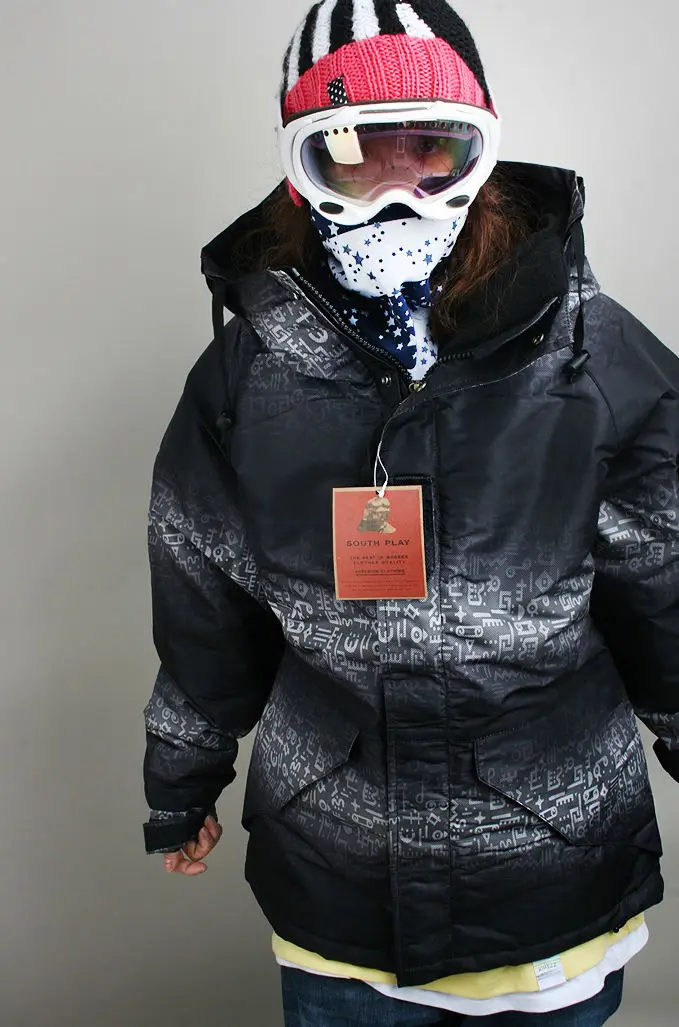 Премиум "Southplay" Зимний водонепроницаемый 10000 мм Лыжный Сноуборд(двухцветная военная куртка или джинсовые штаны - Цвет: Tow Tone Jacket