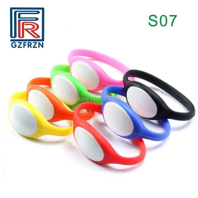 

100pcs/lot RFID sauna wristband with custom printing logo and number 125khz TK4100 EM4100 for access control locks