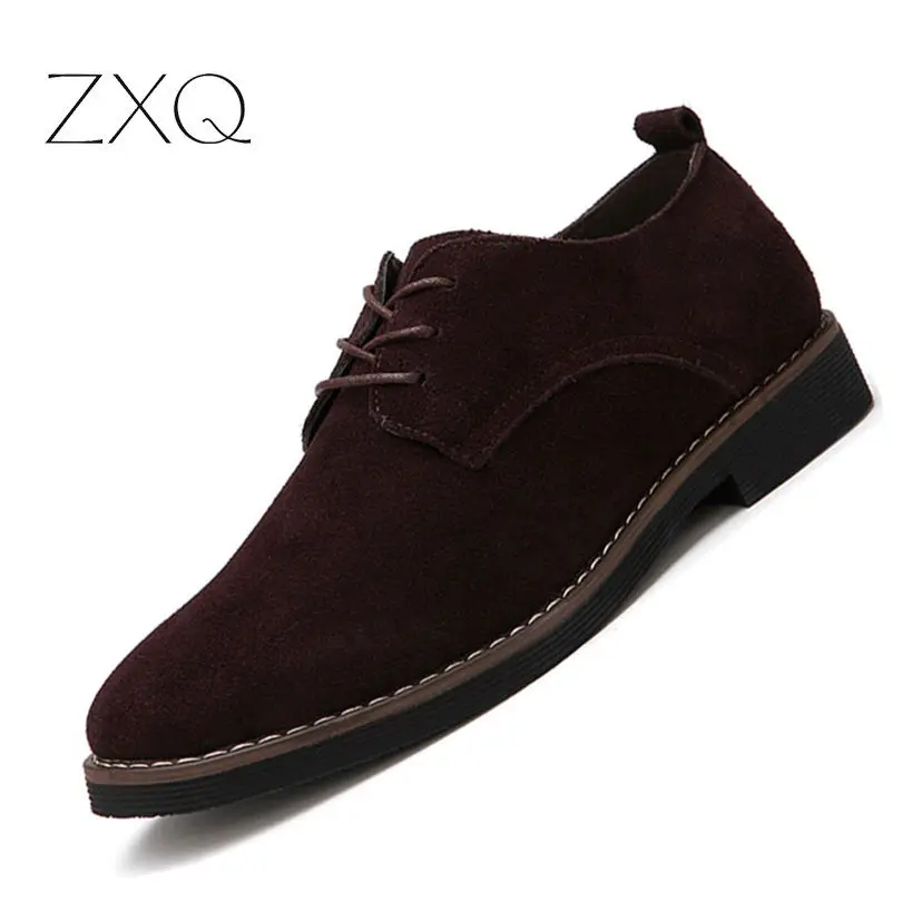 online Plus Size 38 48 Oxford Homens PU Sapatos de Camurça Primavera Outono Casual Masculino Sapatos De Couro Dos Homens de Couro