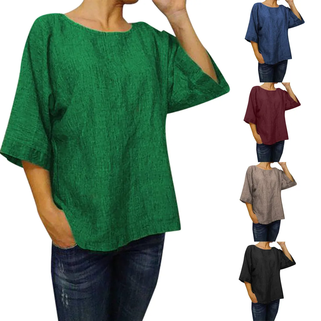 

2019 Tshirt Women Plus Size Women Fashion Casual Loose Solid Half Sleeve Summer Shirts Tops Camiseta Mujer Top Harajuku T Shirt