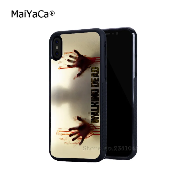 the walking dead silicone soft side edge mobile phone
