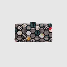 

LOCAL FOCAL handmade embroidery honeycomb design evening praty clutches