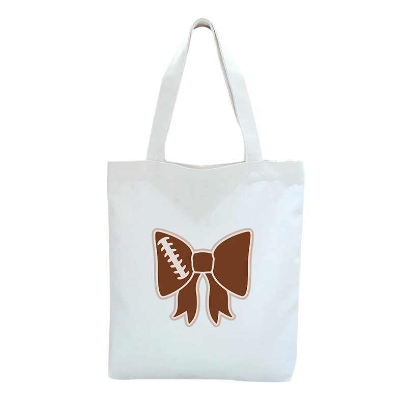 

2019 Bow-Knot Canvas Tote Bag Large Women Student Cute Print Handbags Fabric Cotton Cloth Reusable Fashion Shopping Tote