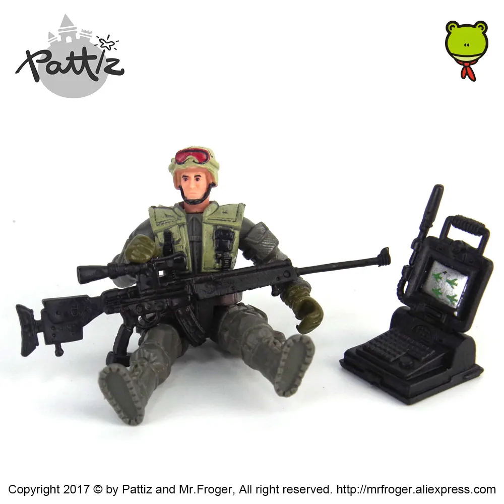 PATTIZ 1/18 пластиковые армейские Игрушечные солдатики для мальчиков маленькие