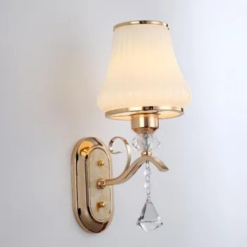 

JIPUSH Hotel engineering wall lamp headlamp golden crystal LED creative lamp decorated hallway staircase bedroom wall lamp