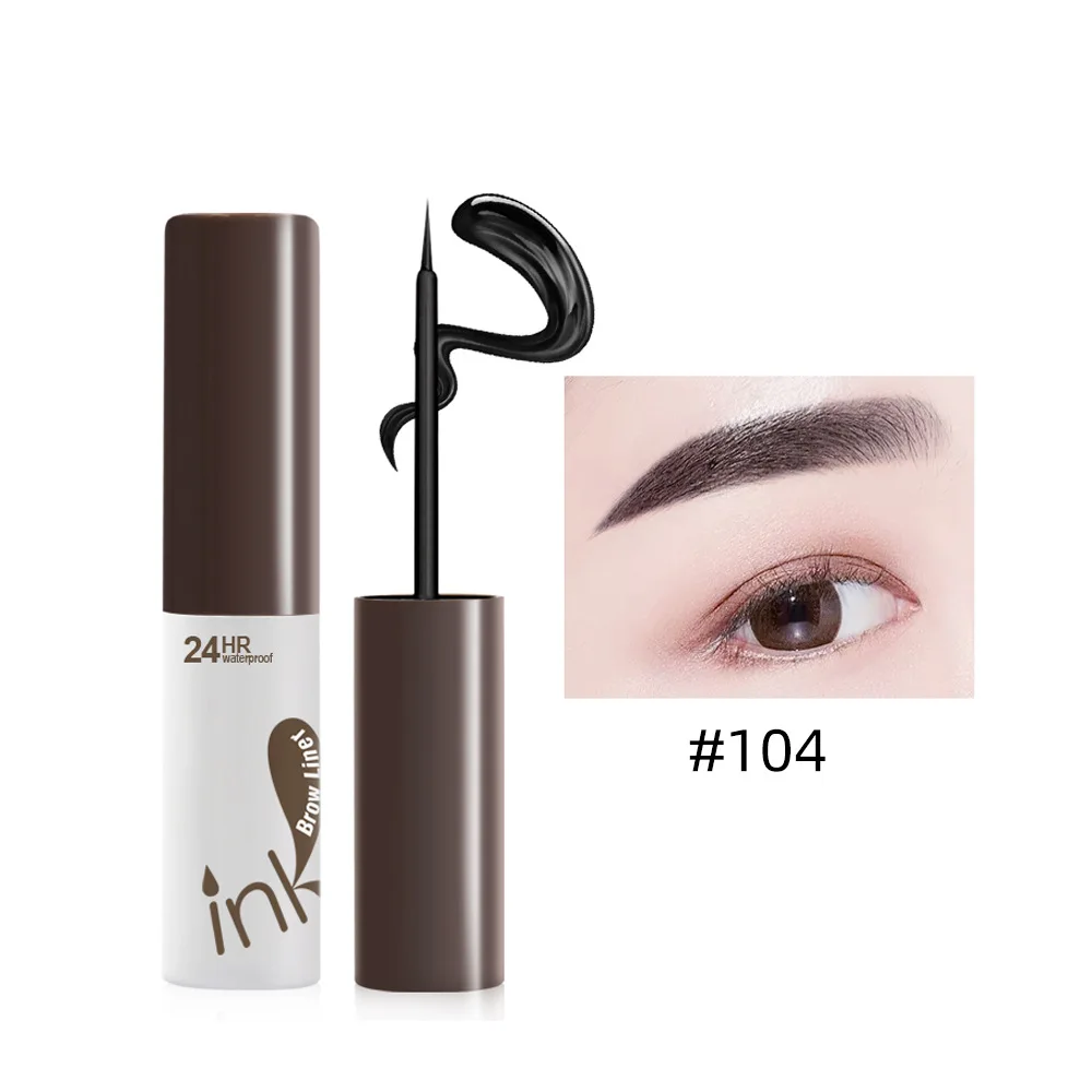 Music Flower 5 Color Liquid Brow Liner Eyebrow Gel Tattoo Eye Brow Tint Waterproof 24H Long Lasting Dye