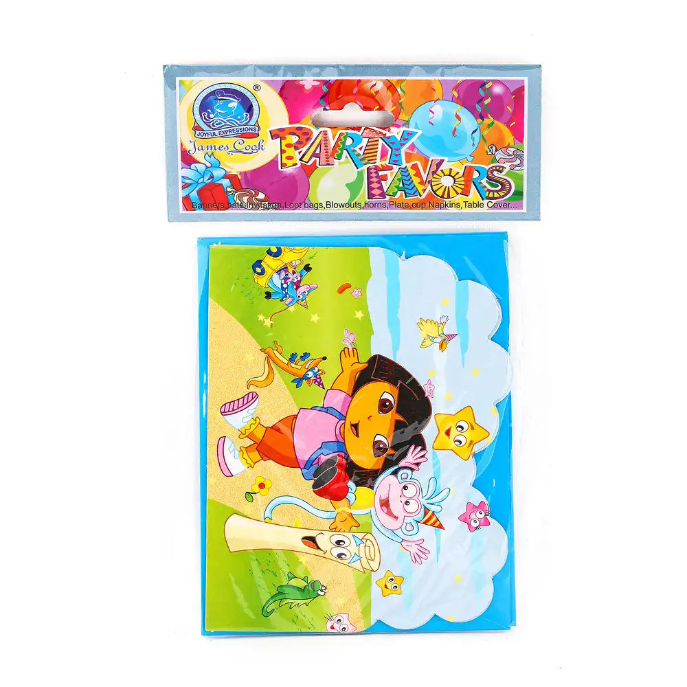 Detail Feedback Questions About 6pcs Dora Theme Paper Invitation