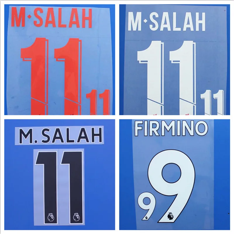 

1819 Liverpool FIRMINO MANE M.SALAH LALLANA HENDERSON GERRARD SHAQIRI Custom Number Printing Font, Hot stamping Patches Badges