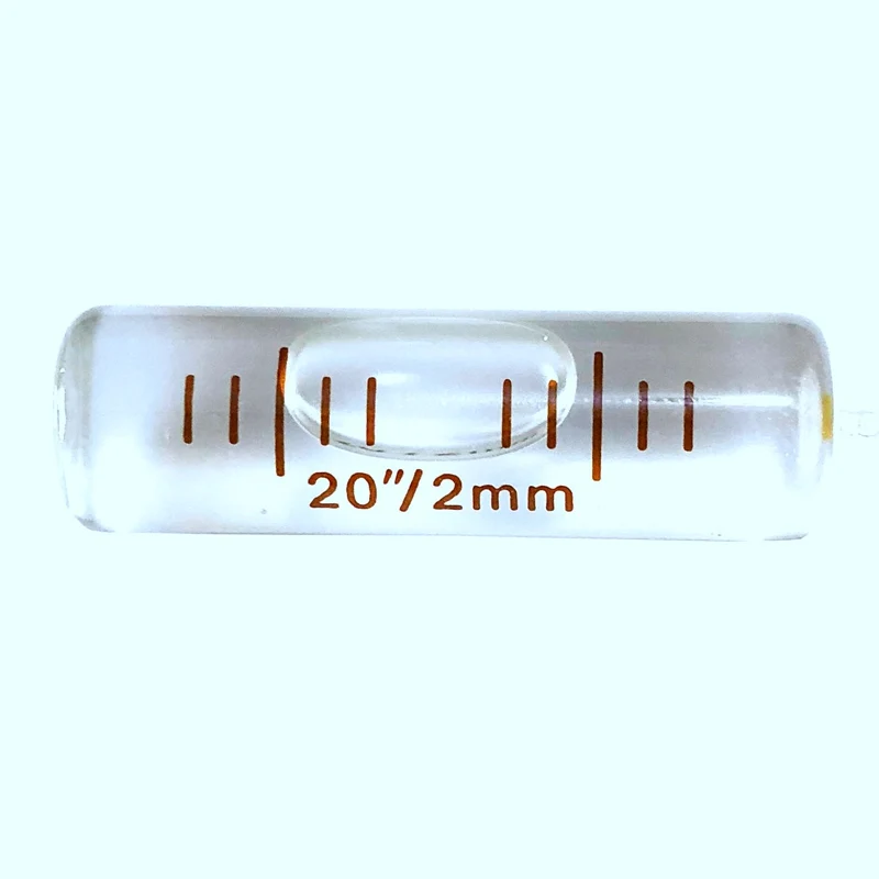 QASE High Accuracy Glass Long Tube Horizontal Level Bubbles Spirit Bubble Level Size 11 38mm Accuracy