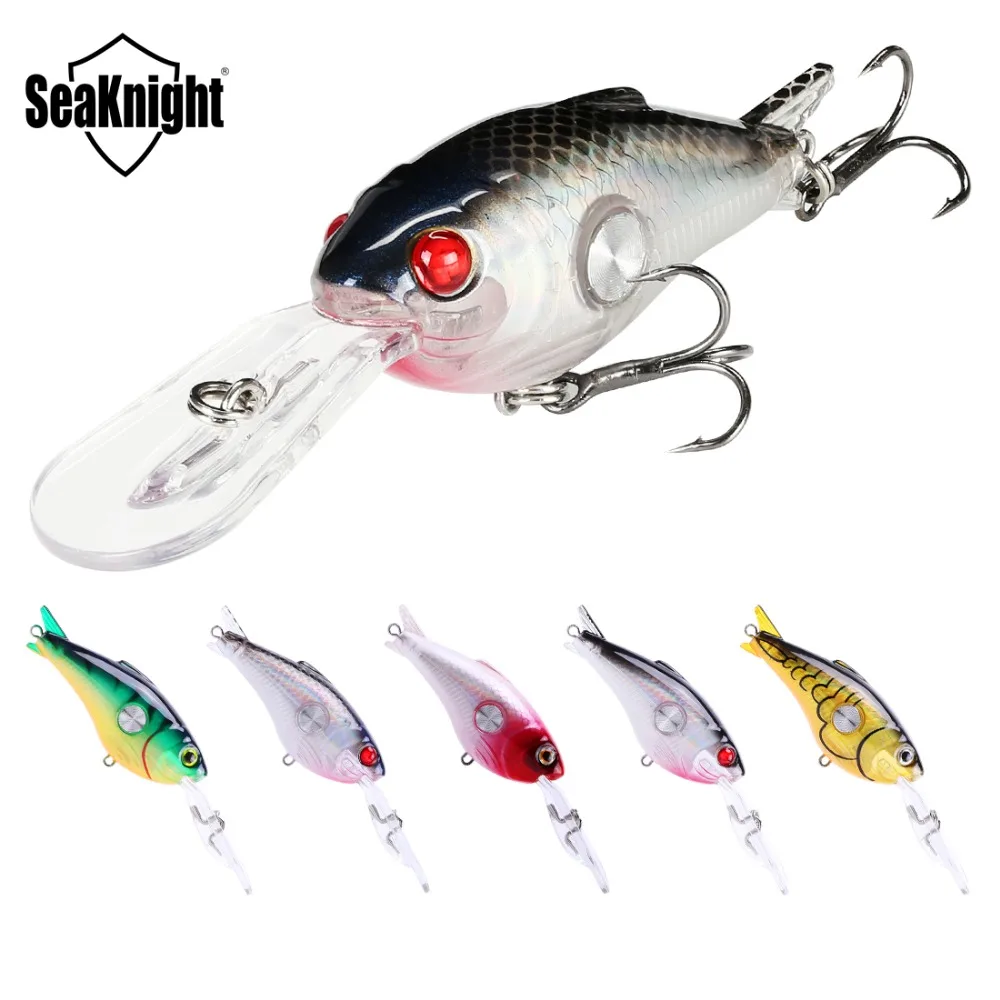 

SeaKnight SK003 Crank Fishing Lures 5 PCS/Lot 55mm 10g Floating 1.8-3.9M Super Artificial Hard Fishing Bait Wobblers 2 Hooks