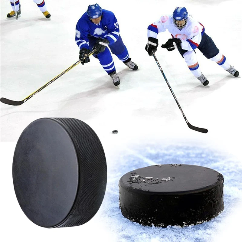 Спортивный Классический черный хоккейный шайба тренировочный HockeyPuck тренировочный инструмент Горячая Распродажа