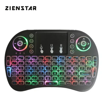 

Zienstar Wireless English Letter Air Fly Mouse Keyboard with 3 Colors Backlit for TV Box, Smart TV,Rechargable Lithium battery