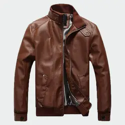 2019 Новая Осенняя мужская модная мотоциклетная одежда из искусственной кожи Мужская крутая куртка мужская Повседневная Деловая