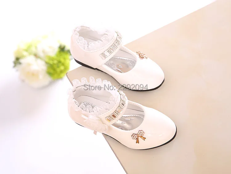 Кружевные кожаные туфли для танцев; детская Свадебная обувь принцессы с цветочным рисунком для девочек; Sapatos De Salto Alto; Белая обувь для девочек