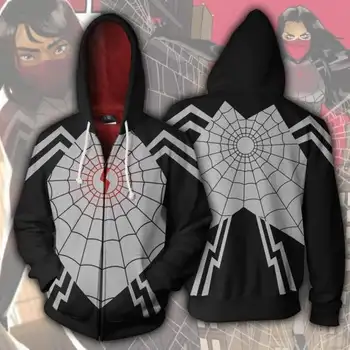 

Spider-Man Into the Spider-Verse Gwen Stacy Hoodies Jackets Cosplay Costumes 3D printed hoodies Sweatshirts women Sports jacket