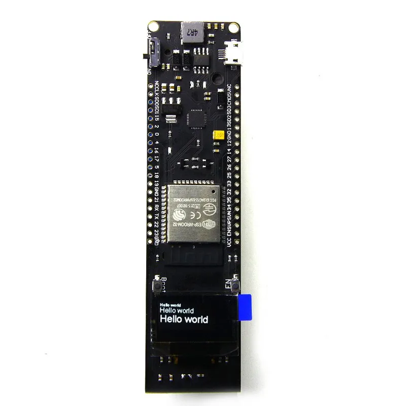 Макетная плата WiFi и Bluetooth ESP32 с 0 96 дюймовым OLED + 18650 зарядным аккумулятором