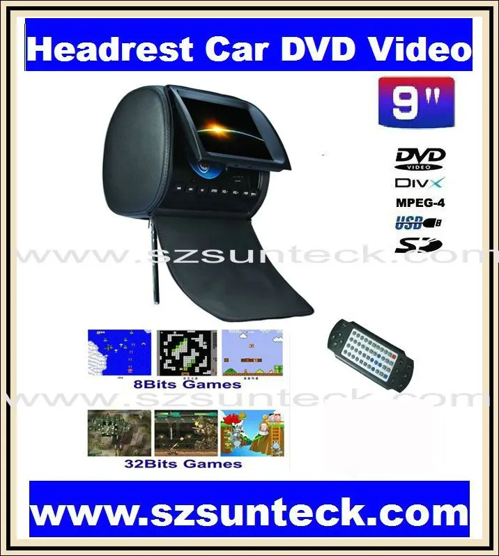 Discount shipping free 9 inch headrest car dvd with zipper cover+32bit game+IR+USB+SD+FM 0 Discount shipping free 9 inch headrest car dvd with zipper cover+32bit game+IR+USB+SD+FM 0