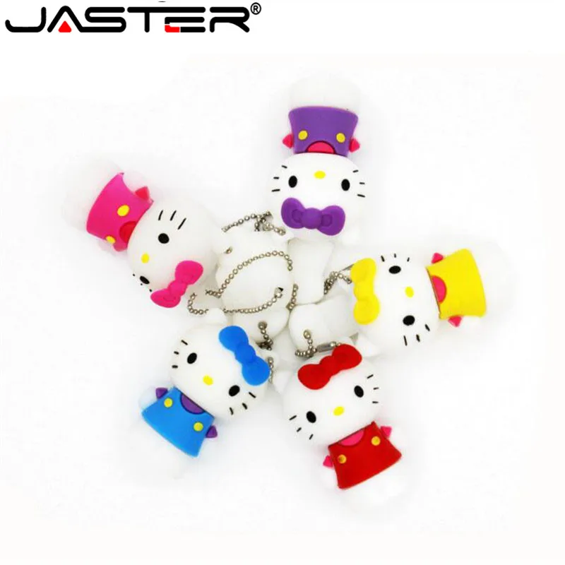 JASTER hello kitty Usb флеш-накопитель 64 ГБ флеш-накопитель 32 Гб Флешка 4 ГБ 8 ГБ 16 ГБ 32 ГБ 64 ГБ U Диск флеш-карта kitty карта памяти подарок