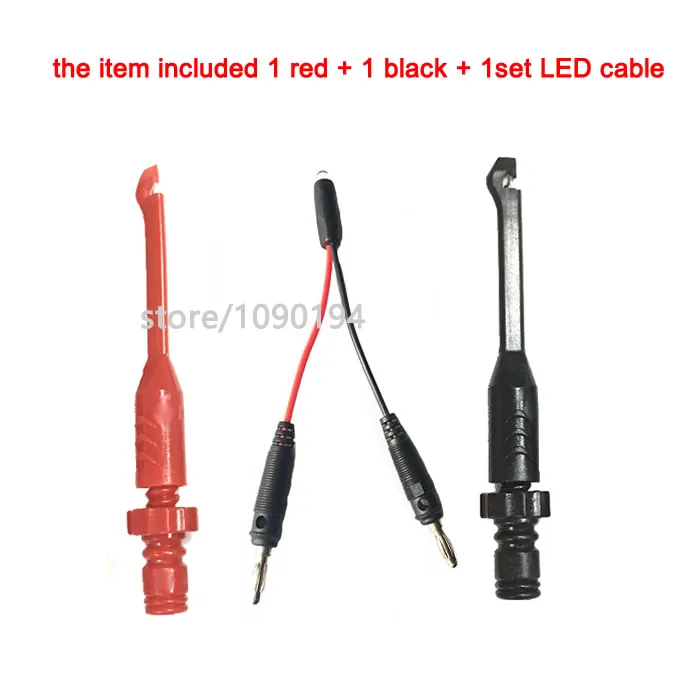 Power probe wire-piercing probe clip 2pcs with led