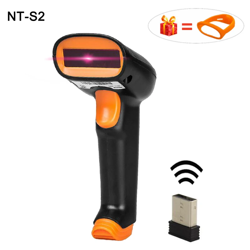 Leitor de Código de Barras Scanner de Código de Barras sem Fio Scanner a Laser com Receptor Usb para Windows Alta Qualidade Barcode – Mac Nt-s2 1d 2.4g