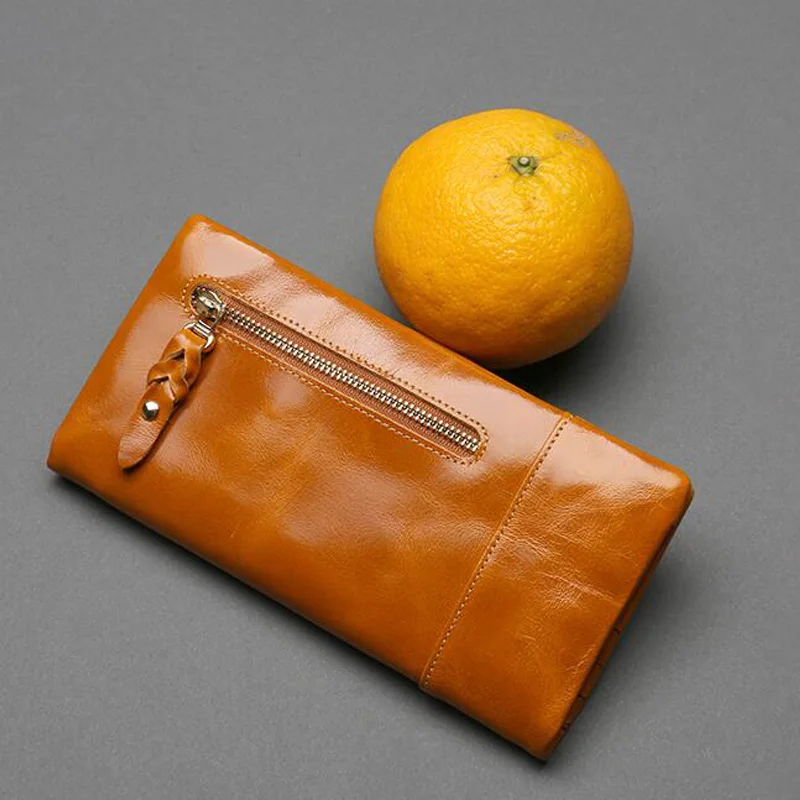 Женский кошелек CHSANATO Длинный из кожи с воском|ladies fashion wallets|ladies walletleather women wallet |