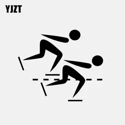 YJZT 11,1*13,2 см забавные спортивные Фигурное катание танец девушка Декор автомобиля стикеры винил C12-1532