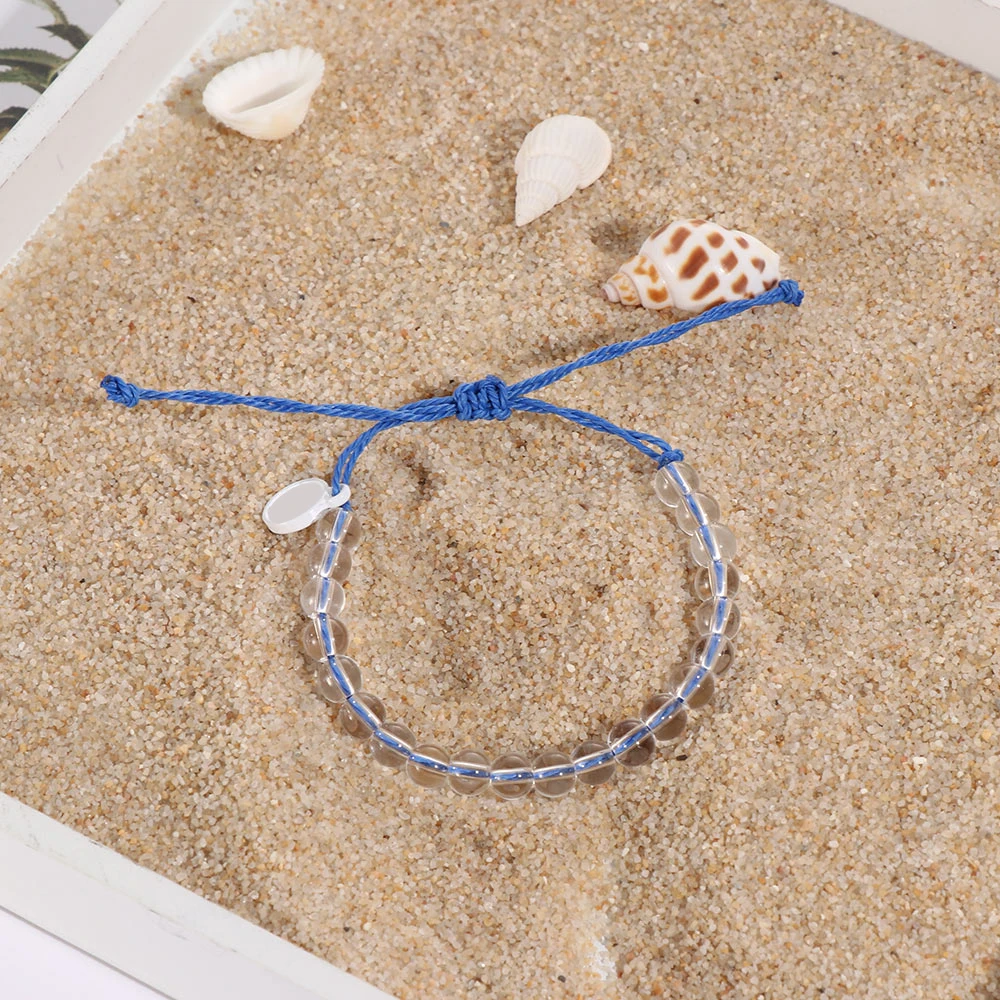 4 океана натуральный камень прозрачные бусины браслет из бусин женские веревки браслет украшения в стиле бохо ручной работы дружеский подарок
