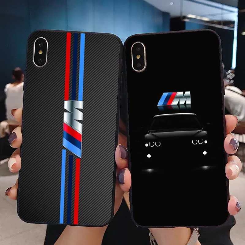 

Luxury racing brand BMW black soft silicone TPU phone cover for iPhone SE MAX XS XR X 5 5S 6 6S 6Plus 7 8 7Plus 8 plus