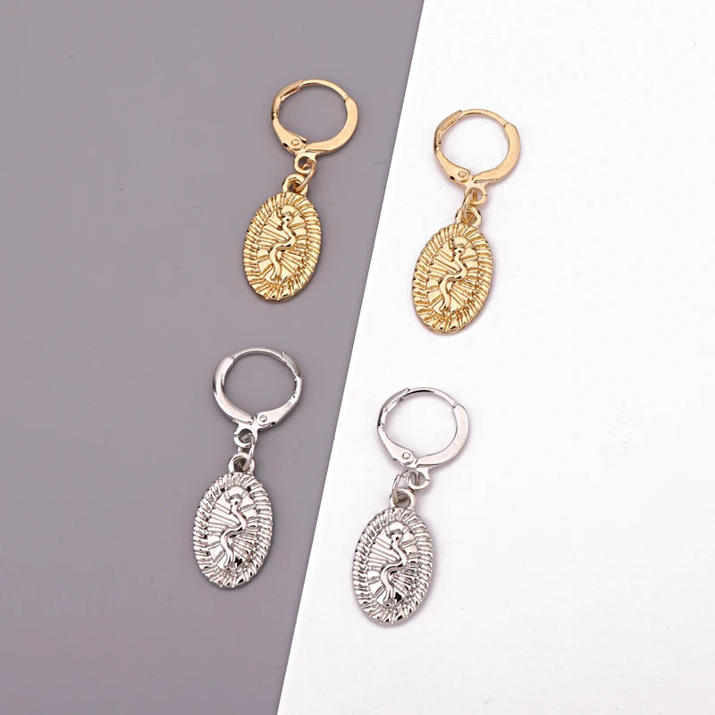 

1Pair Gothic Gold Silver Snake Oval Hoop Earrings Women Jewelry Vintage Ethnic Punk Small Animals Endless Circle Earrings E235