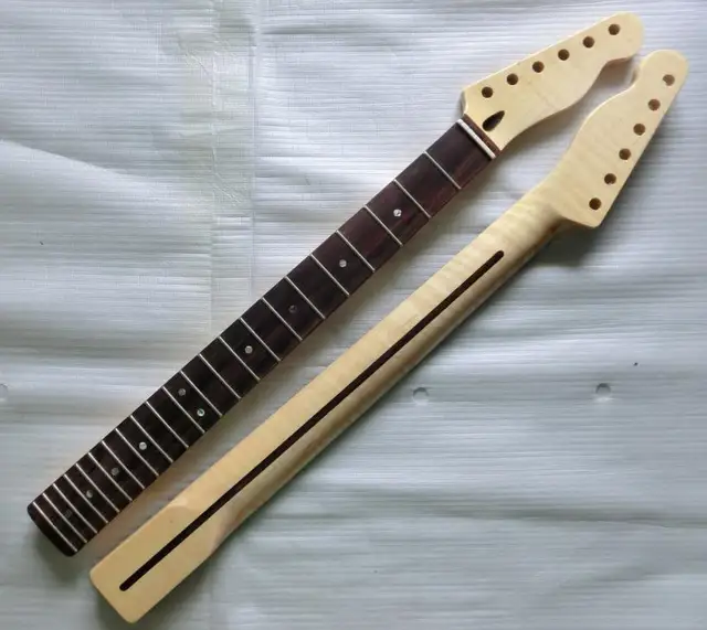 Best price at $103 Cheap 22 Fret Tiger flame material maple Rosewood fingerboard Electric Guitar Neck Guitar Parts musical instruments accessories