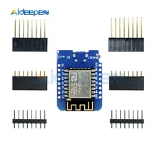 Мини ESP8266 ESP-12 ESP-12F CH340G CH340 V2 Micro USB WeMos D1 wifi макетная плата модуль 3,3 В с контактами на ESP-8266EX