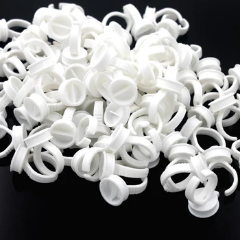 

100PCS New Separator Plastic Ring Ink Holder Cup for Permanent Makeup Tatto eyebrow Eyeliner Permanent Makeup kit Supply