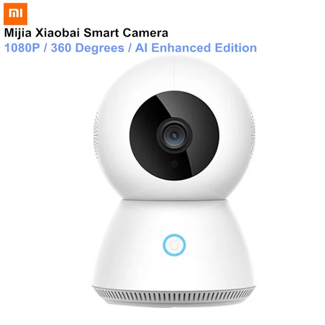

Xiaomi Mijia Xiaobai PT IP Camera 1080P Wifi P2P 360 Angle Web Camera Wireless SD Card Slot Night Vision for Home Security