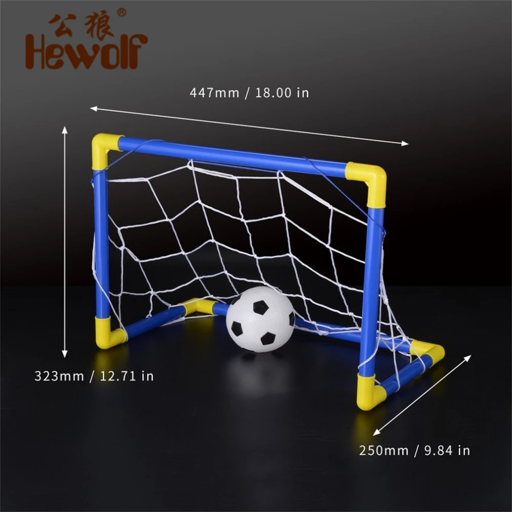 Hewolf складной мини Футбол мяч гол сообщение Чистая набор + насос детские спортивные домашние игр на открытом воздухе Игрушечные лошадки