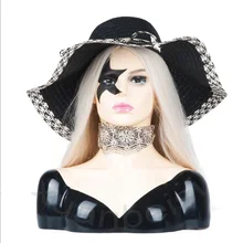 52 см Реалистичная голова лысый бюст для волос парик ювелирные изделия шляпа серьги шарф дисплей Манеки куклы голова подставка для парика голова манекен