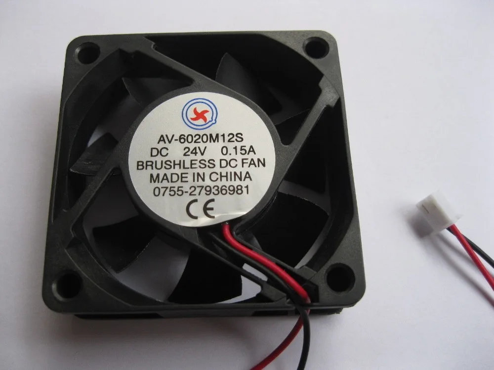 

1 pcs Brushless DC Cooling Fan 7 Blade 24V 6020s 60x60x20mm 2 Wires