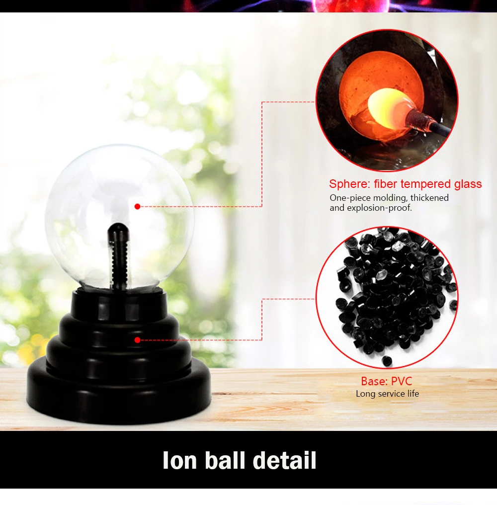 Touch Sensor Sphere Magic Plasma Ball Novelty Crystal Ball Lava Lamp Creative Night Light Table Light Kids Gift For New Year