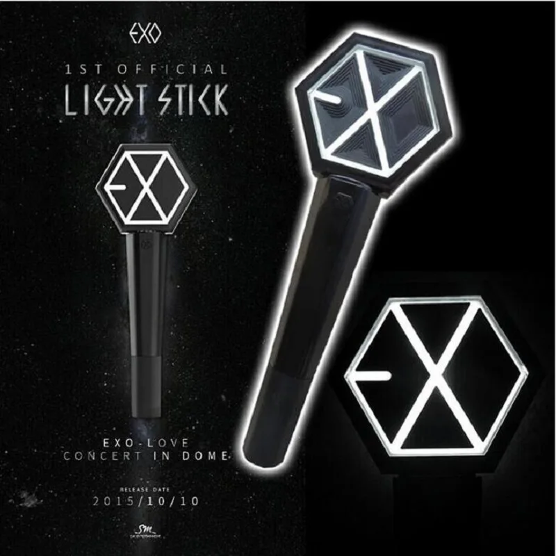 White/Black Kpop BTS Light Stick Lamp for EXO Concert Party Flashing