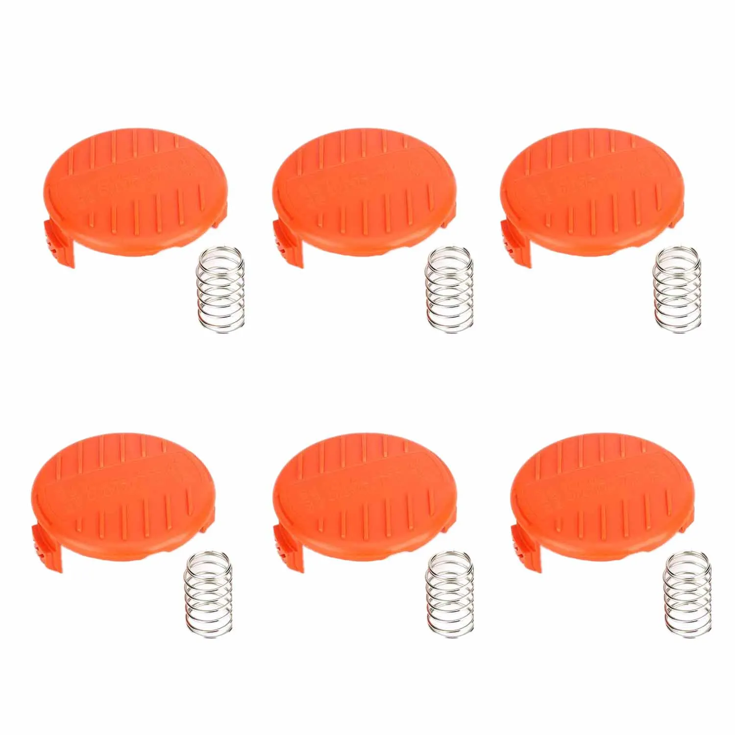 

Weed Eater Cover,Trimmer Replacement Spool Cap Covers Compatible for Black & Decker AF-100-3ZP Weed,6 Pack (6 Spool Cap+6 Spring