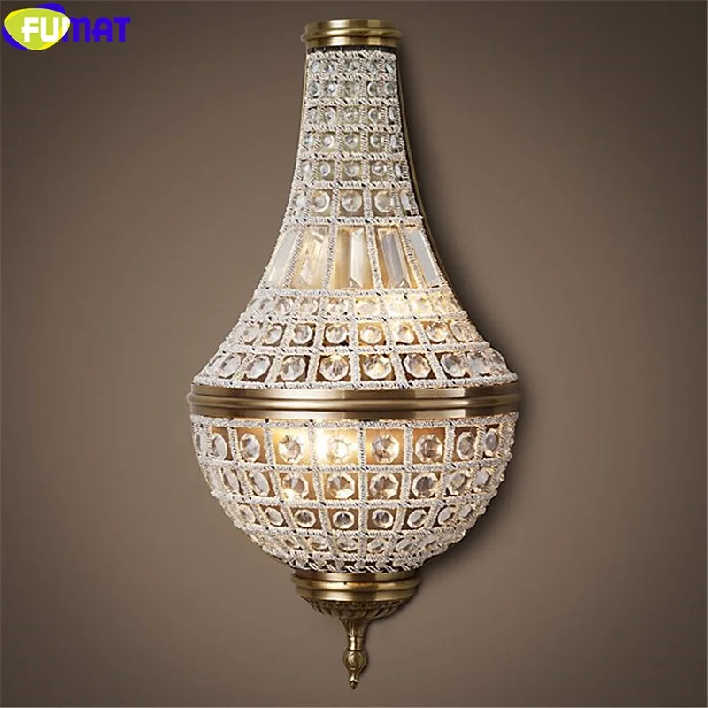 8006 FUMAT RH Ins Cyber Security Crystal K9 Wall Lamp Franch Loft Retro Style Lamps For Bedroom Walk Way Living Room Mirror Light